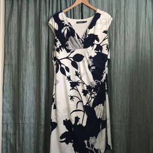 Ralph Lauren Blue White Gray Dress